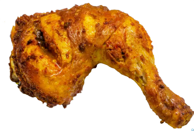 Charcoal grilled chicken leg